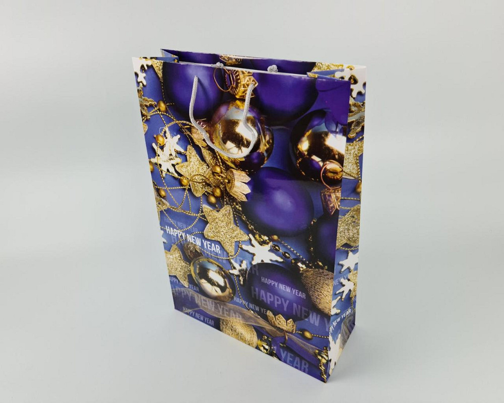 Новорічний,картонні пакети з ручками Гігант вертикальний 30х47х12-022 (12 шт) Харків - фото 2