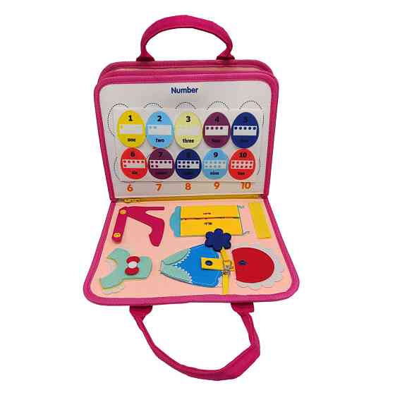 Детская развивающая сумочка-логика XX4028 тактильные, развивающие упражнения, из фетра Винница