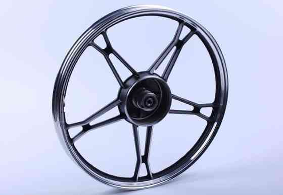 Диск передний литой 17*1,2 black (барабанный тормоз) 2,5kg на мопед Дельта/Альфа Мукачево