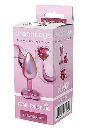 Анальна пробка рожева Dream Toys Gleaming Love з декоративним каменем у вигляді серця, S Sex Aura Київ