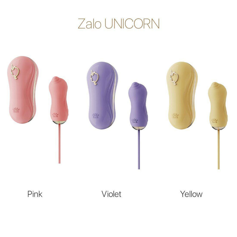 Набор 2в1 Zalo — UNICORN Yellow, виброяйцо + вакуумный стимулятор Sex Aura Киев - изображение 8