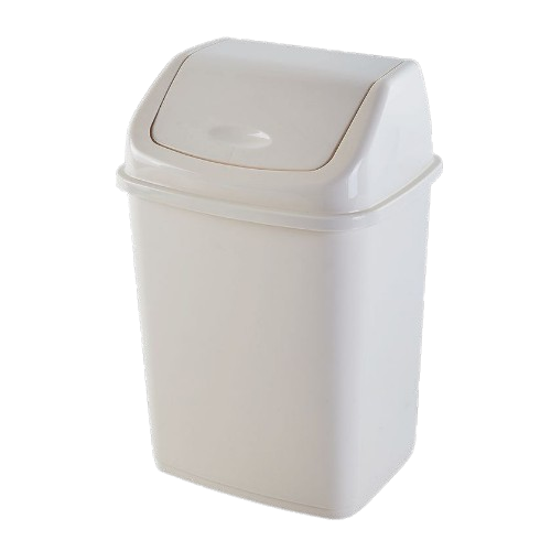 Відро для сміття 5л пластик біла троянда Алеана Житомир - фото 1