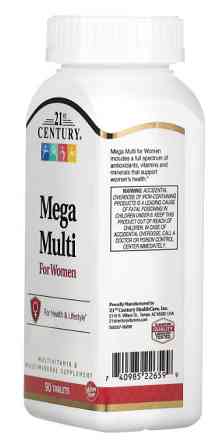 Мультивитамины и мультимикроэлементы для женщин (Mega Multi for Women) 90 таблеток Киев