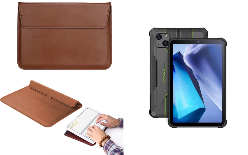 Чехол-конверт VitoCase для Oukitel RT3, Oukitel RT3 Pro, с функцией подставки для планшета Коричневый Киев - изображение 1