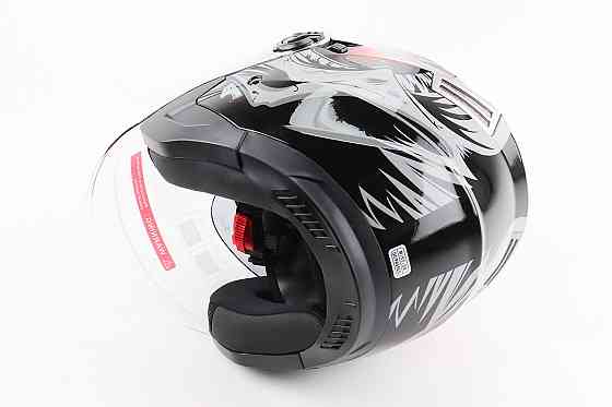 Шолом відкритий+відкидні окуляри BLD-708 М (57-58см), ЧОРНО-ЧЕРВОНИЙ "Raptor" Киев