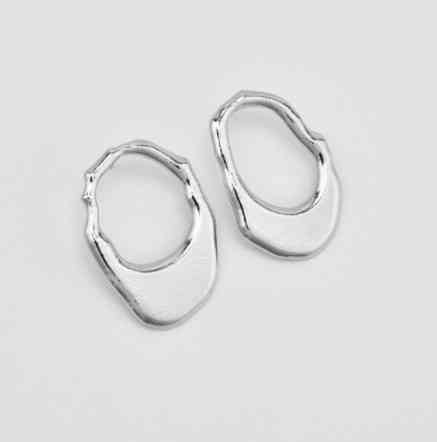 Серьги женские серебристые - размер серьг 2,5*4,2см, цинковый сплав Киев