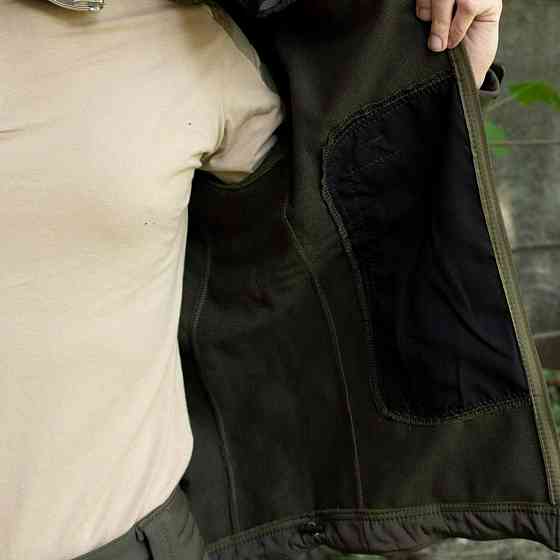 Демисезонная мужская куртка Soft Shell оливковая, мужская тактическая куртка софт шел Львов