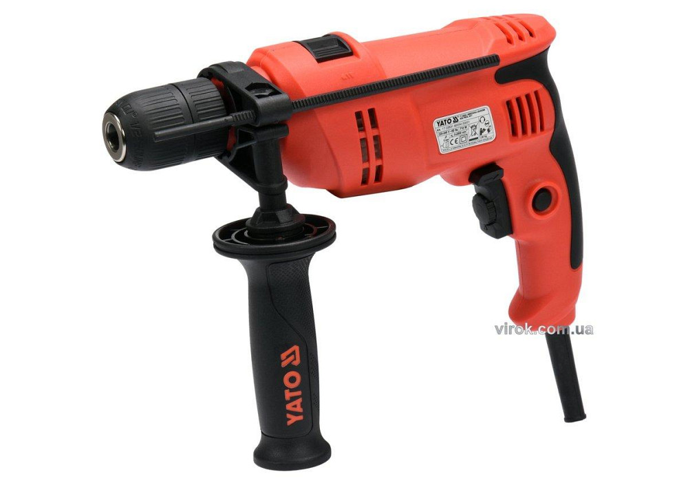 Дриль ударний мережевий YATO : P= 710 Вт, самозатискний патрон Ø≤ 13 мм [5/120] Одесса - изображение 1
