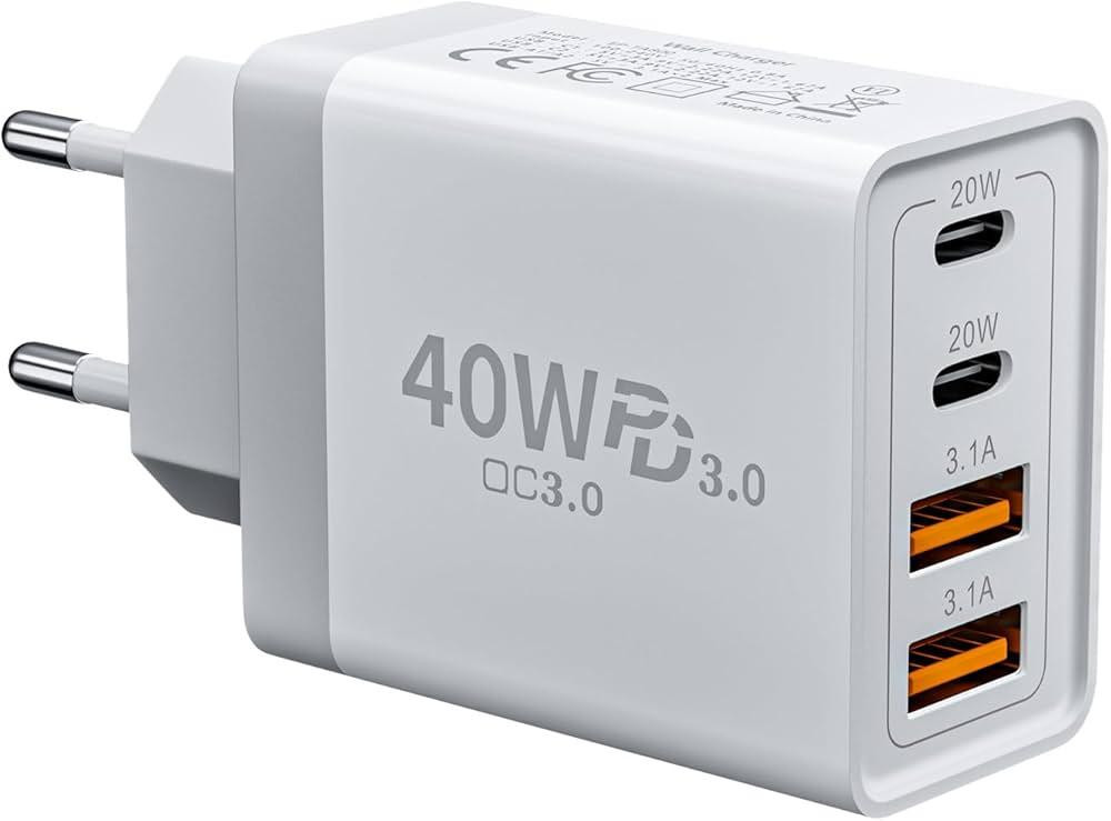 Адаптер живлення 2 в 1 Type C2 + USB2 40W Луцьк - фото 5