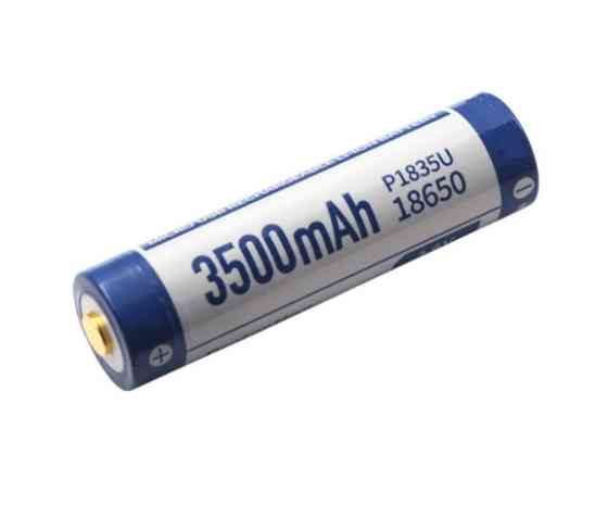 Аккумулятор 18650 Keeppower 3500 mAh с microUSB (Синий с белым) Винница