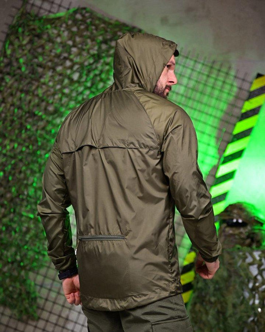 Ветровка  дождевик карман олива  ЛЛ6009 Одесса - изображение 3