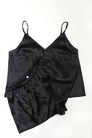 Пижама женская атласная Черный XS Харьков