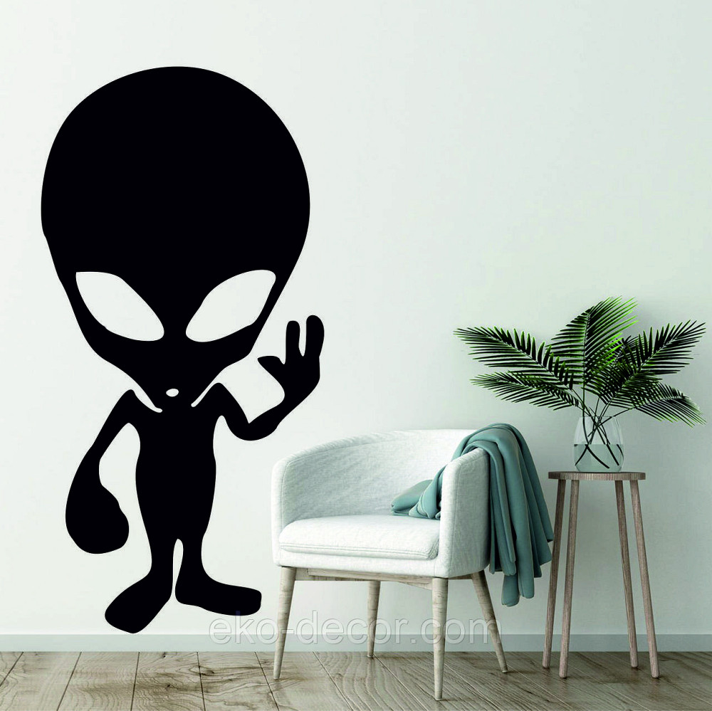 Декоративное настенное Панно «НЛО», Декор на стену 90*44 см, Черный Киев - изображение 2