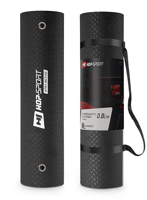 Килимок з отворами Hop-Sport TPE 0,8см HS-T008GM чорний Київ - фото 2