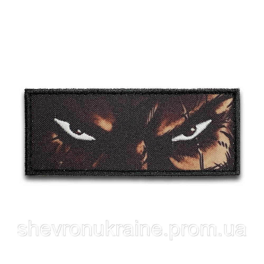 Печатный шеврон что светиться Гатс (Форма прямоугольная. На липучке) Размер 4x10см Киев - изображение 8