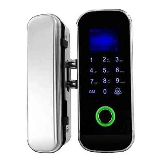 Замок біометричний автономний на скляні двері Trinix TRL-3303BG зі зчитувачем відбитків пальців і карт EM-Marine (65-00004) Київ