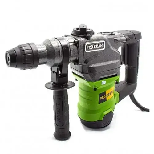Перфоратор бочковий Procraft,Бочковий перфоратор мережевий 4.5 Дж  1200 Вт,Професійний мережевий перфоратор в кейсі Львів - фото 7