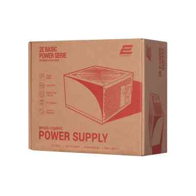 Блок питания 2E BASIC POWER (500W), 80, 120mm, 1xMB 24pin(20+4), 1xCPU 8pin(4+4), 3xMolex, 4xSATA, 2xPCIe 8pin( (2E-BP500-120APFC) Винница
