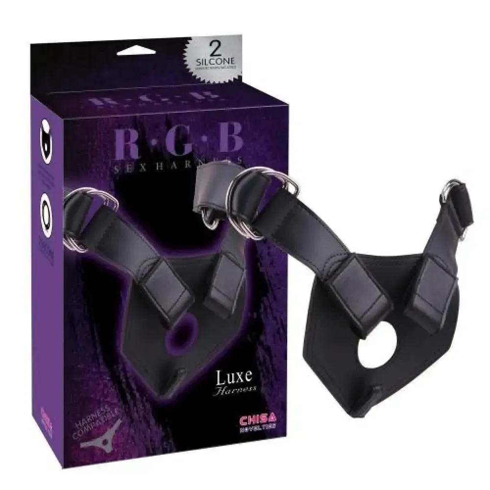 Трусики для страпона Chisa R.G.B Sex Luxe Harness, черные Sex Aura Киев - изображение 1