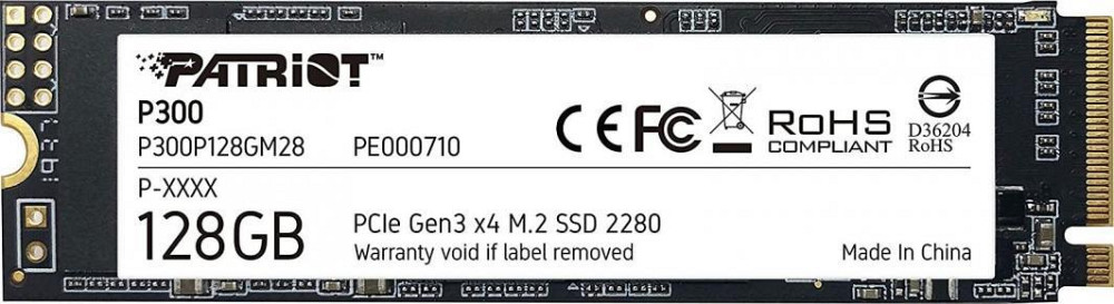 SSD диск накопичувач M.2 Patriot P300 128GB NVMe 2280 PCIe 3.0 3D TLC P300P128GM28 Одеса - фото 1