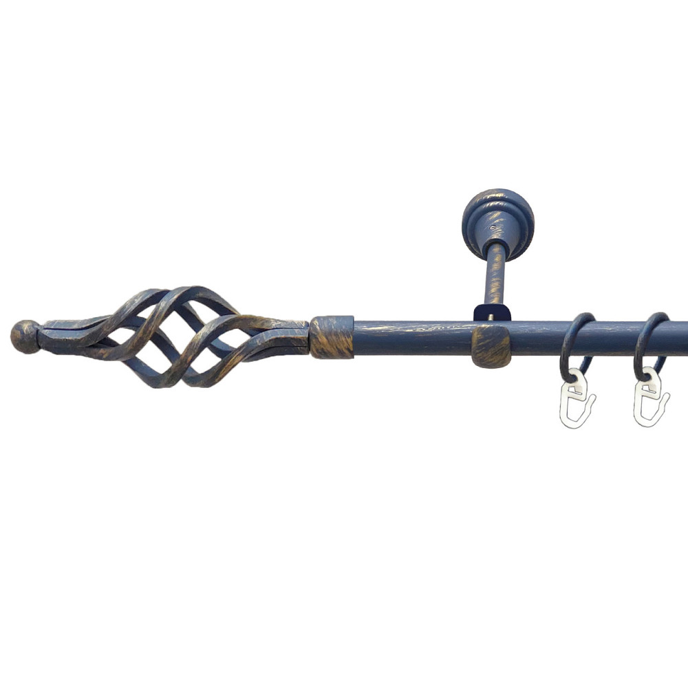 Карниз Orvit Ажур Мала металевий однорядний відкритий Блакить Золота 16 мм 200 см (00-00009115) Львів - фото 1