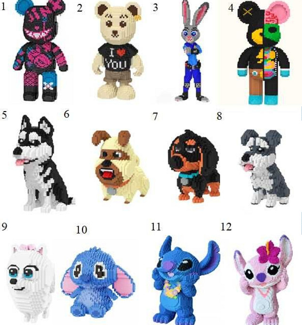 Блочний конструктор Bearbrick Арт-игрушка Ведмедик Magic Blocks Мишка. Харків - фото 4