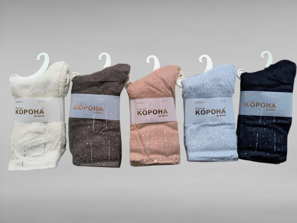Женские теплые носочки из норки. Набор из 5 шт. Корона Норка Киев - изображение 4