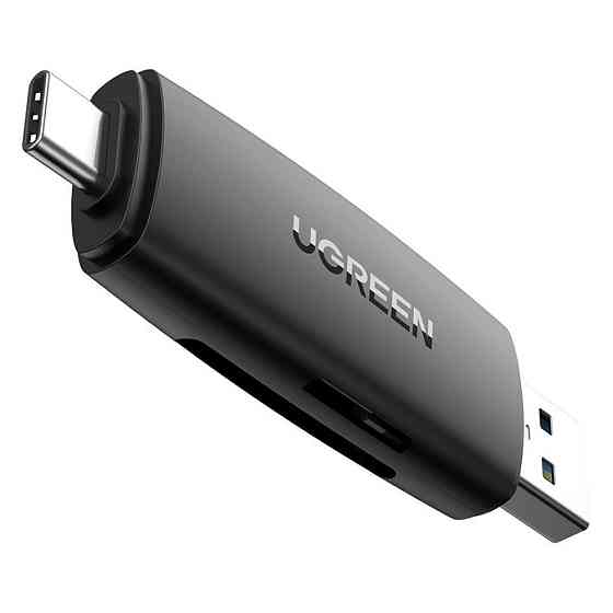 Кардрідер 2- в-1 TF/SD Ugreen CM304 80191 USB & USB-C (Чорний) Николаев