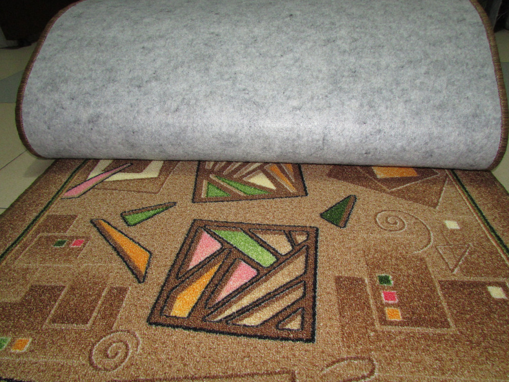 Килимова доріжка найкраща ціна, коричневі кубики, Килим на виріз, будь-які розміри Кам'янське - фото 3