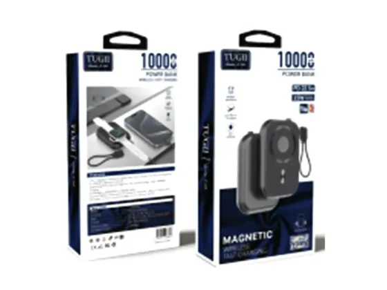 Power Bank TUGII Y04W 10000 мАг, 38Вт·год, PD 20Вт, QC 22.5Вт, MagSafe, 3 в 1 Одеса