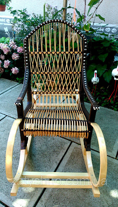 Качалка плетеная с оригинальным дизайном | кресло-качалка для отдыха садовая для дачи Киев - изображение 5