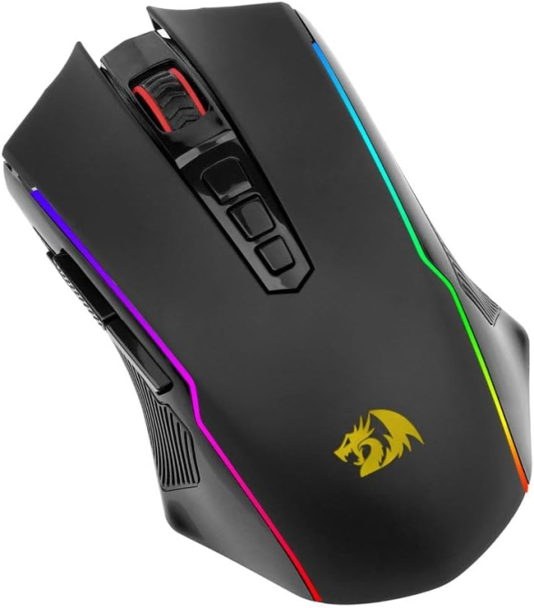 Игровая мышь Redragon M914-RGB NIX Black, 3 режима подключения, до 10000 DPI, RGB, 9 кнопок, аккумулятор 700 мА·ч Киев - изображение 7