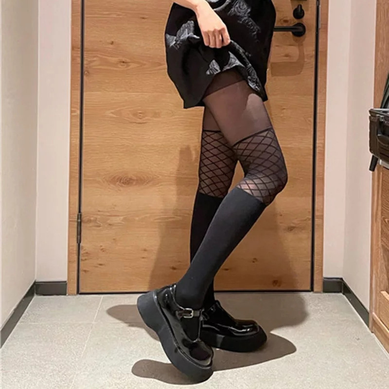 Колготки капронові з малюнком жіночі 2/3 чорний Київ - фото 2