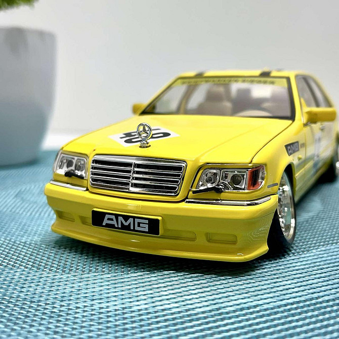 Машинка Авто Експерт Mercedes-Benz S-Class W140 металопластикова 1:24 звук світло інерція відчиняються двері капот багажник Жовта Чернігів - фото 9