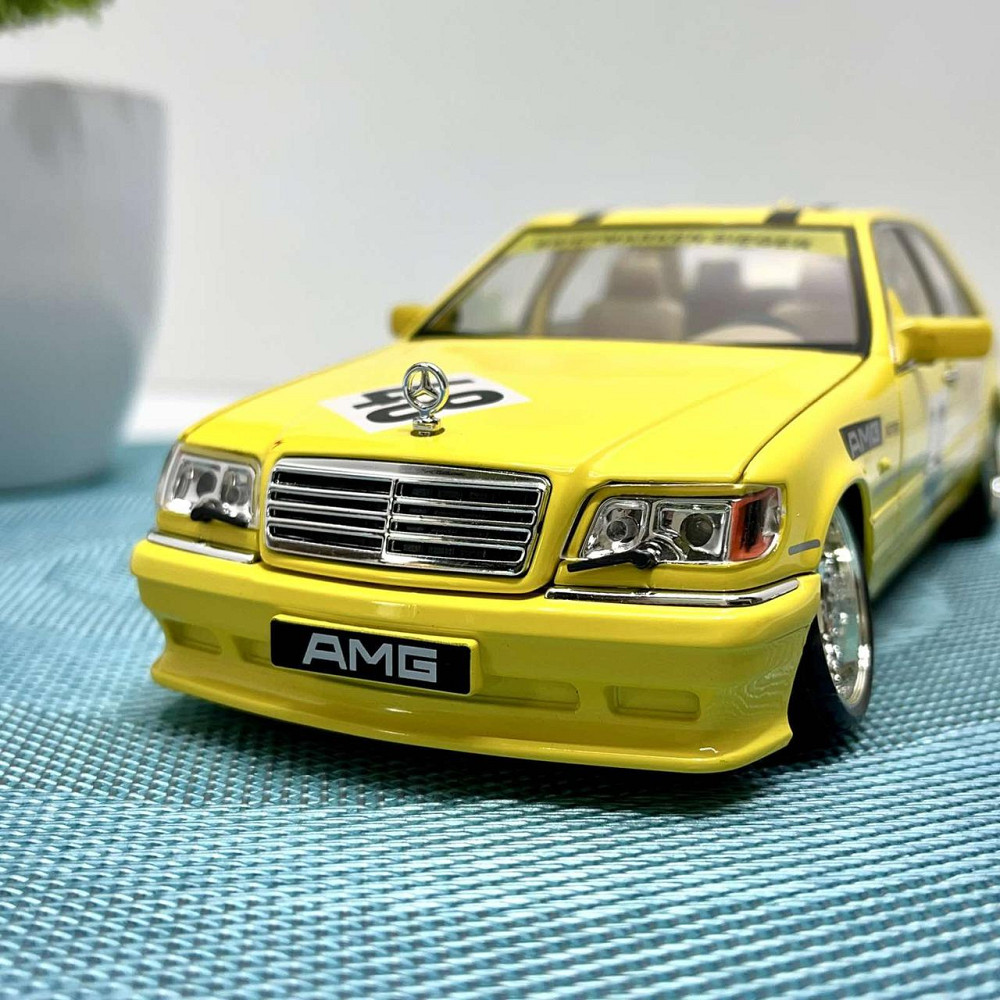 Машинка Авто Експерт Mercedes-Benz S-Class W140 металопластикова 1:24 звук світло інерція відчиняються двері капот багажник Жовта Чернігів - фото 9