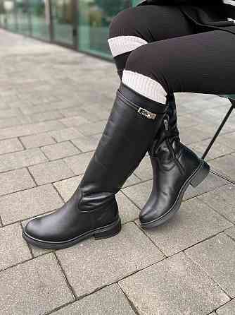 Чоботи жіночі M.KRAFT 9551 чорні (зима євро-хутро, шкіра натуральна) (6171) Коломия