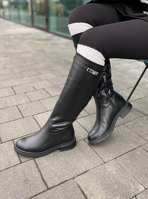 Чоботи жіночі M.KRAFT 9551 чорні (зима євро-хутро, шкіра натуральна) (6171) Коломыя - изображение 2