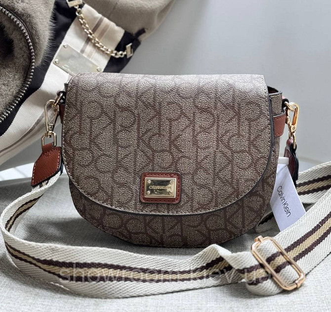 Небольшая женская сумочка на плечо Ck K6071 light brown Киев - изображение 1