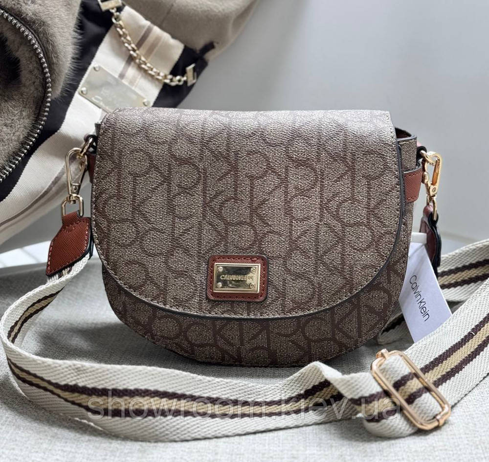 Невелика жіноча сумочка на плече Ck K6071 light brown Київ - фото 1