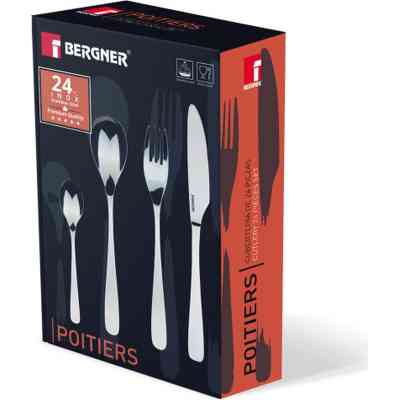 Набір столових приборів Bergner Poitiers 24 предмета (BG-5302-MM) Вінниця