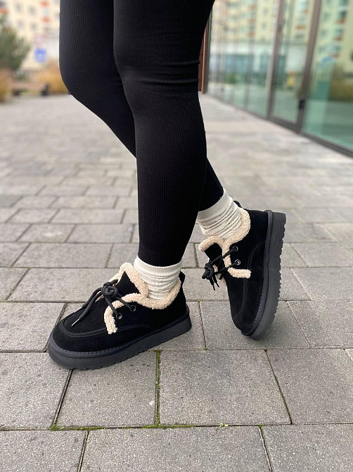 Угги жіночі ITTS 5262-1A чорні (зима, замша натуральна) (6034) Коломия - фото 5