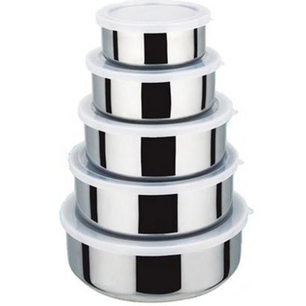 Набор пищевых контейнеров Unique UN-1515 5 шт из нержавеющей стали DQ-84 Львов - изображение 10