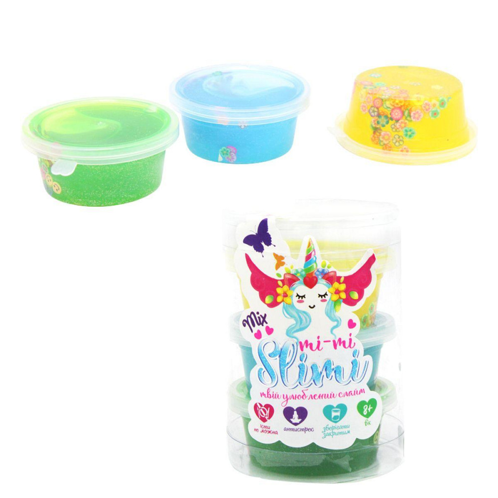 Слайм 71839-1 (укр) "Mi-Mi Slimi - mix" - 0,177 кг. в асортим., в блістері 10,2*7см, шт Київ - фото 1