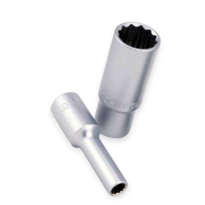 Головка торцевая двенадцатигранная удлиненная 1/2 13мм CrV Мукачево - изображение 1