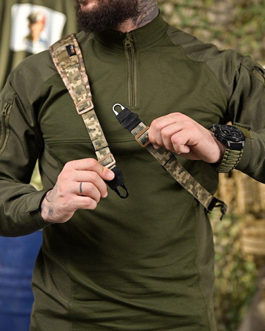 Тактичний ДВУХТІЧНИЙ ремінь піксель ПП4643 Одеса - фото 1