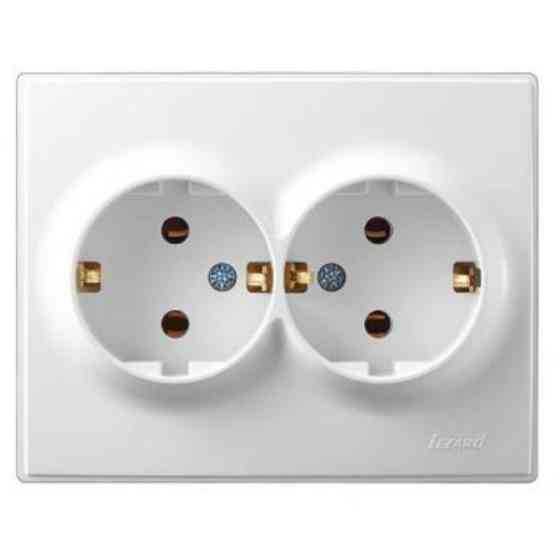 LESYA Розетка подвійна із заземленням білий Lezard Харків