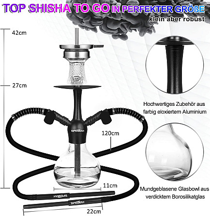 Кальян DFESKAH Shisha Set 42см 2 трубки Луцьк - фото 2