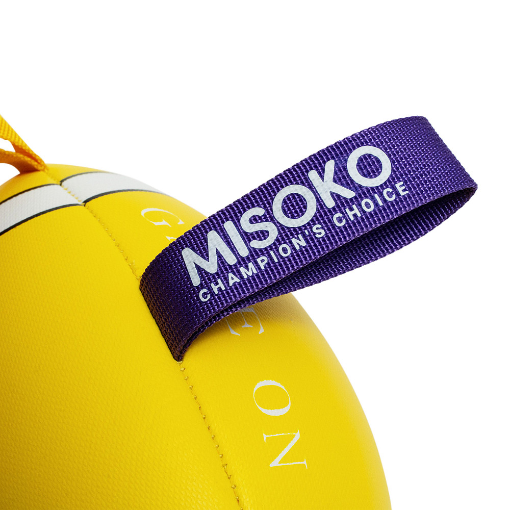 MISOKO іграшка для собак, м'яч надувний, у формі м'яча для регбі, фіолетовий з жовтим, 41 см Киев - изображение 2