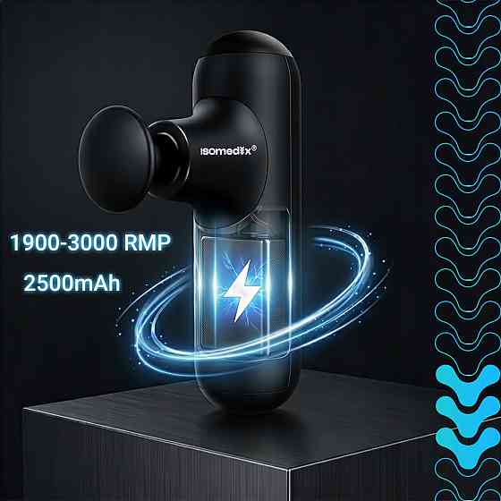 Міні-масажний пістолет для тіла та спини з 5 режимами Isomedix (27311) Нововолинськ