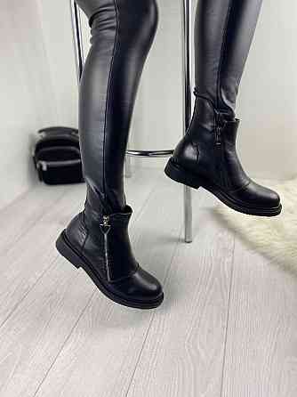 Черевики жіночі D and V чорні натуральна шкіра зимові 40р. (2534) Коломыя